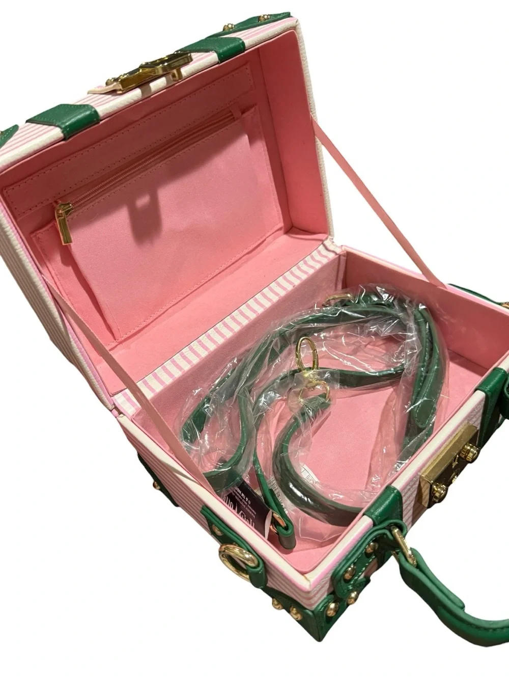 HoneyDukes Harry Potter Pink & Green Patchwork Trunk Bag Crossbody, Brand New